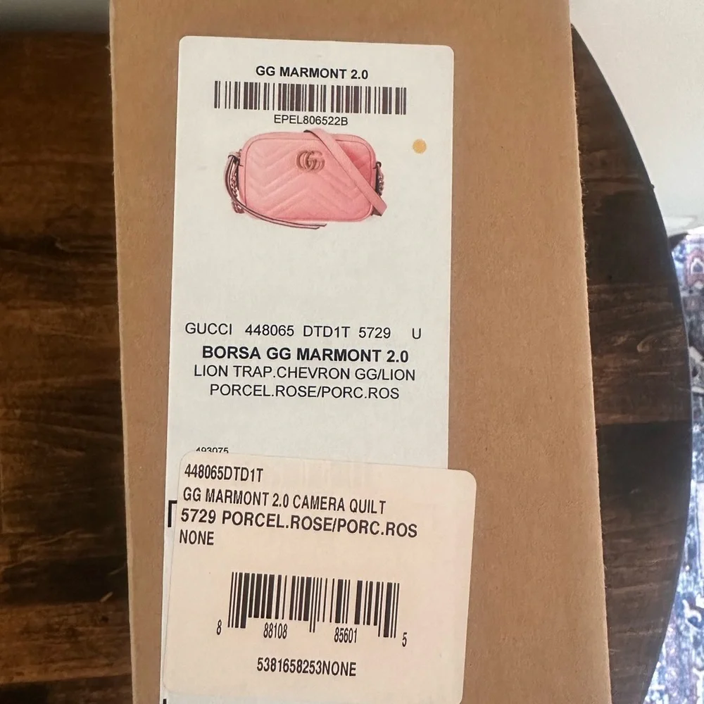 Gucci Blush Quilted Crossbody Bag with Gold Chain - Picture 8 of 15